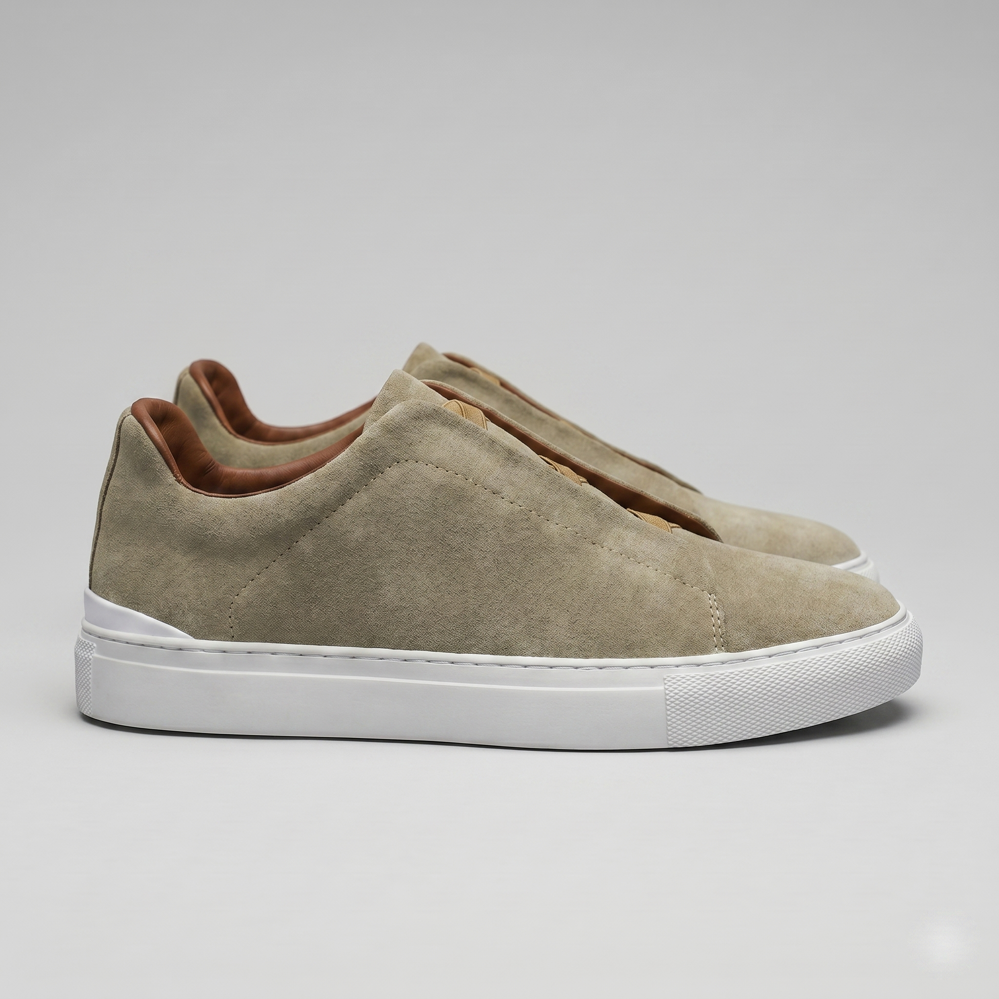 Suede Slip On Trainers Heren Casual Comfort