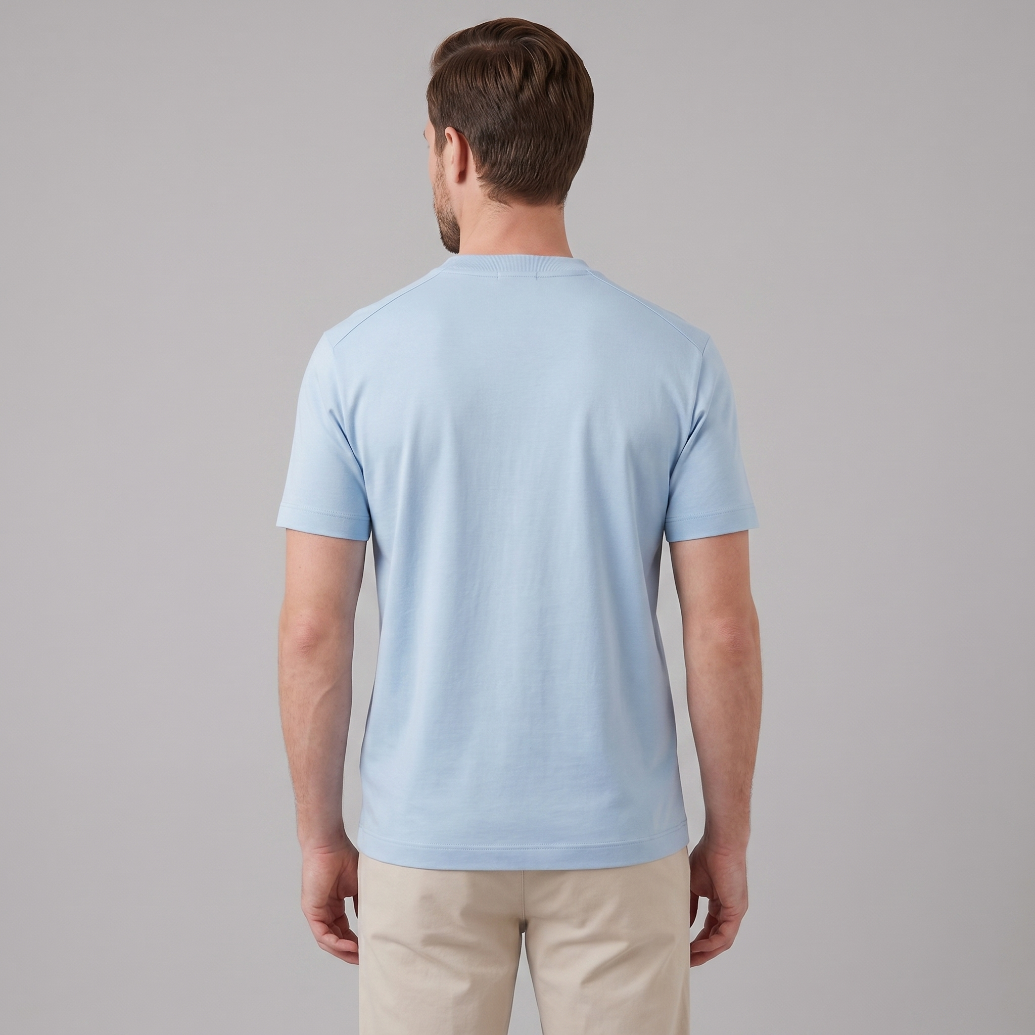 T-Shirt Herren Rundhals Baumwolle Freizeit