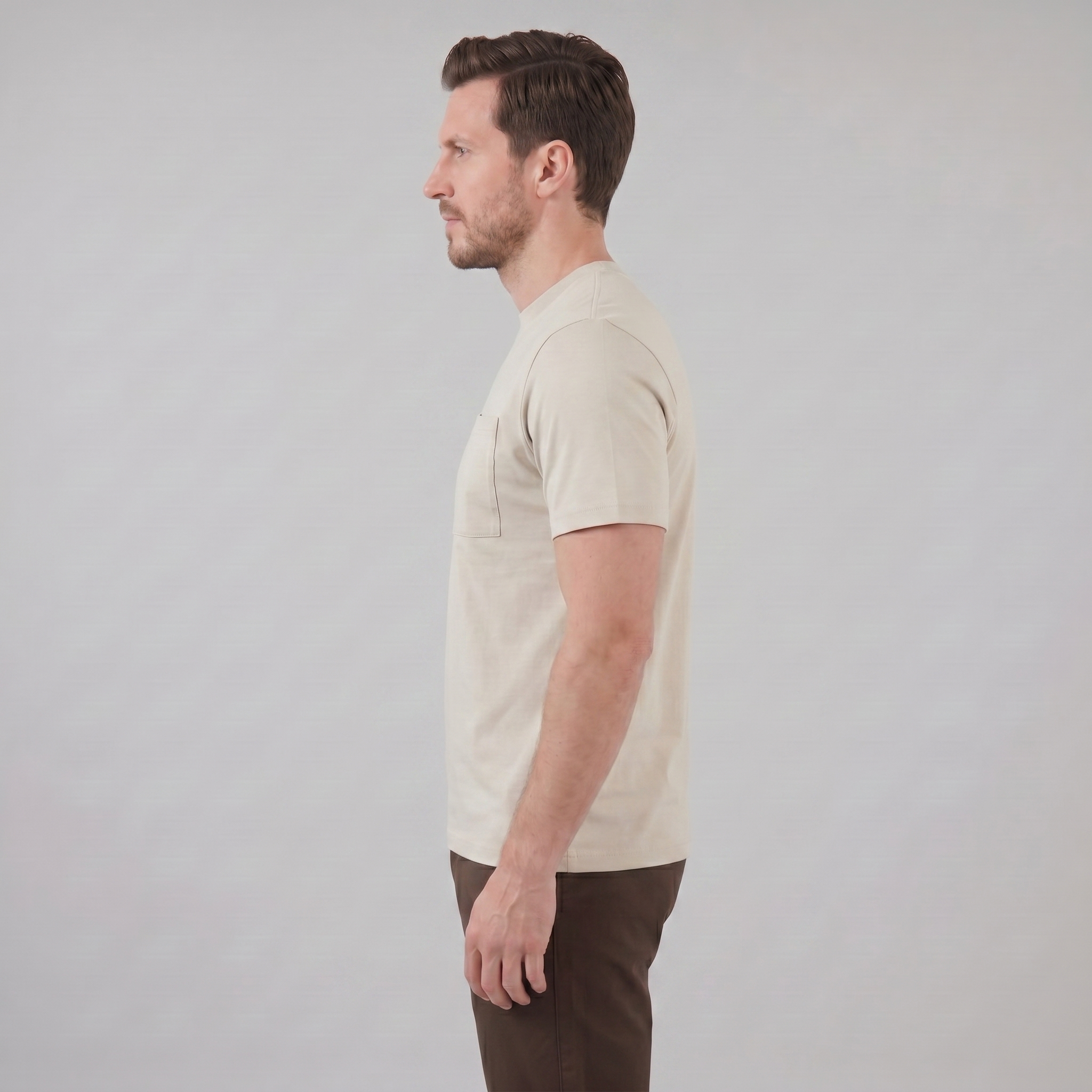 T-Shirt Herre Relaxed Fit Bryststak Casual