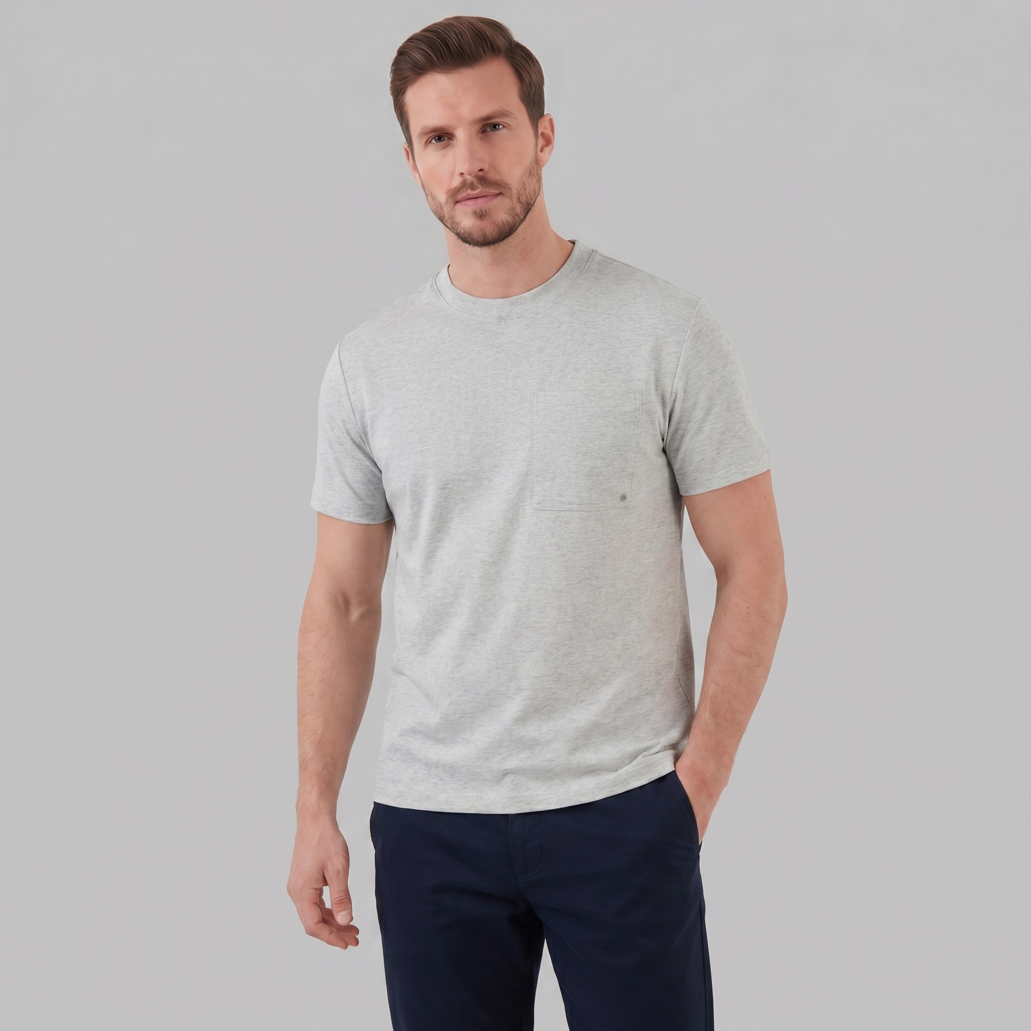 T-Shirt Herre Relaxed Fit Bryststak Casual