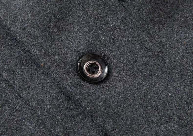 Tijdloze Wollen Winterjas met Gebreide Binnenkraag voor Heren