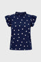 Navy Hartenprint