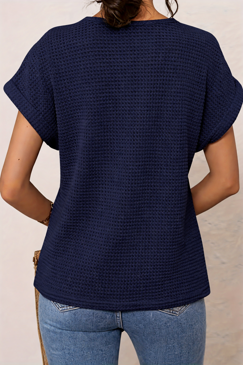 Top Damen Rundhals Spitze Elegant Freizeit Bequem Alltag