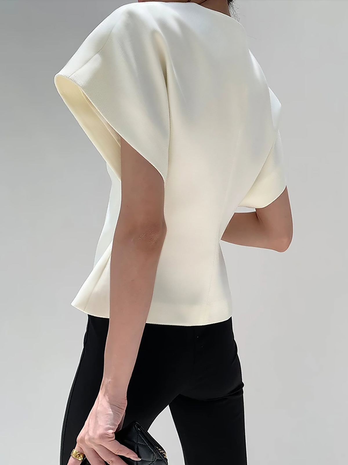 Top de cuello en V para mujer elegante casual formal