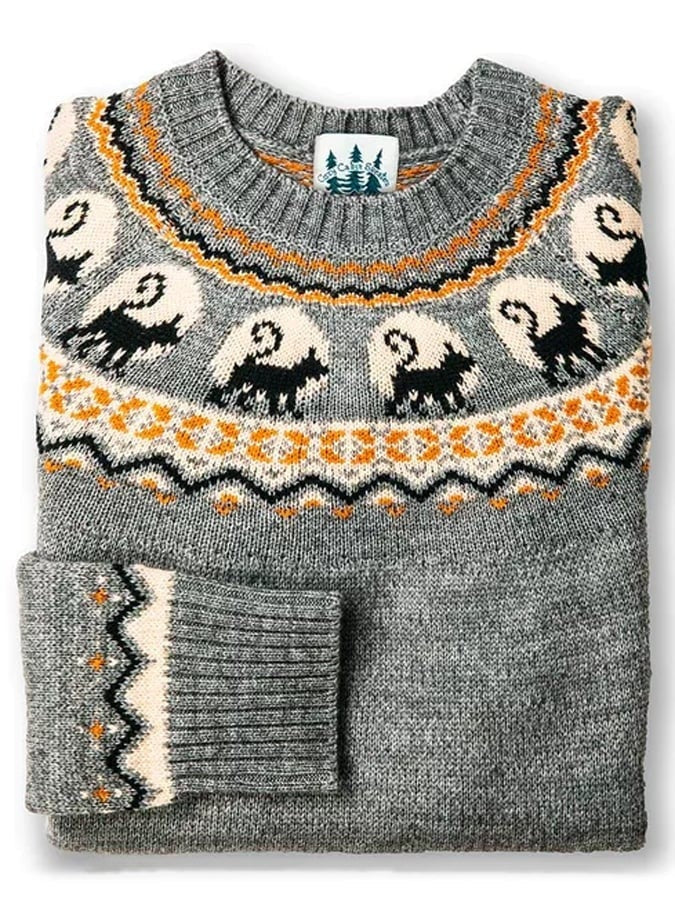 Warme Fair Isle Sweater met Ronde Hals en Lange Mouwen voor Dames