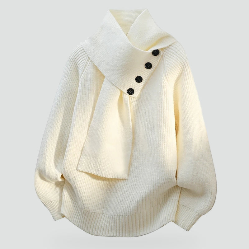 Imogen | Cozy Scarf-Neck Sweater 0