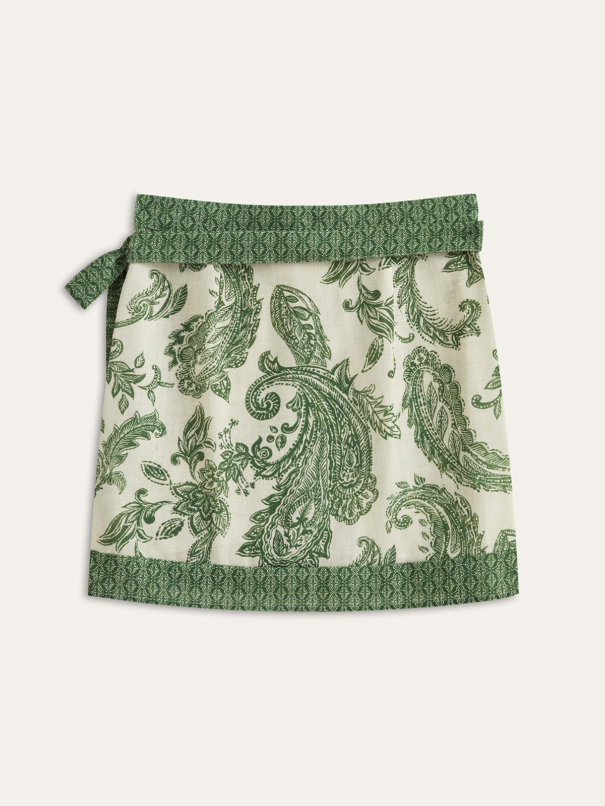Jupe Portefeuille Femme Imprimé Paisley Tissu Tissé Décontractée