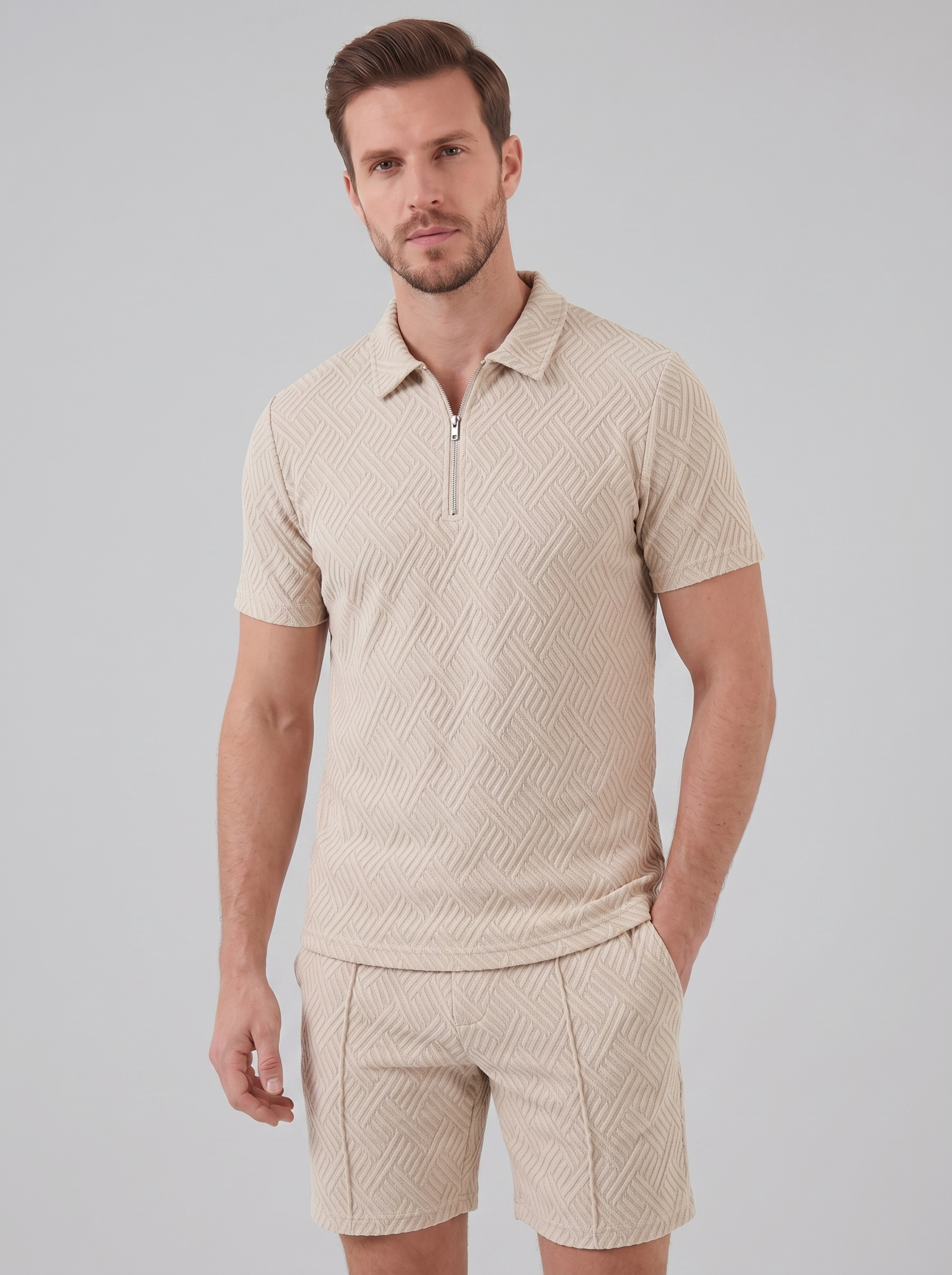 Sommer Sæt Herre Let Åndbar Casual Relaxed Fit